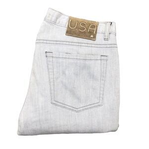 RARE John Varvatos Designer Jeans Size 34 White/Gray